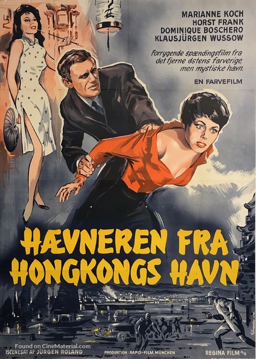 Hei&szlig;er Hafen Hongkong - Danish Movie Poster