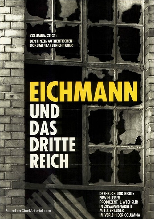 Eichmann und das Dritte Reich - German Movie Poster