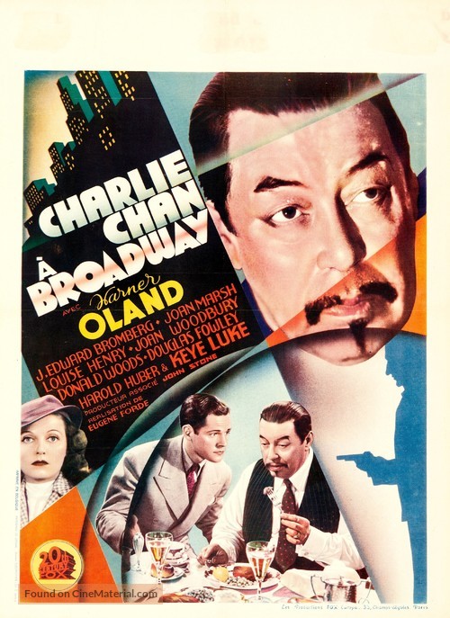 Charlie Chan on Broadway - Belgian Movie Poster
