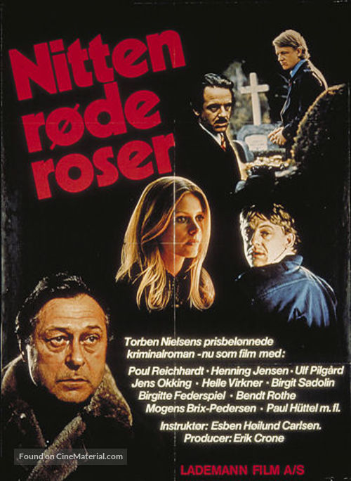 Nitten r&oslash;de roser - Danish Movie Poster