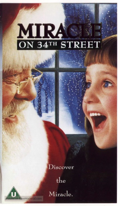 Miracle on 34th Street - British VHS movie cover