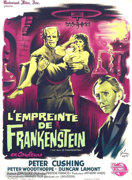 The Evil of Frankenstein - French Movie Poster