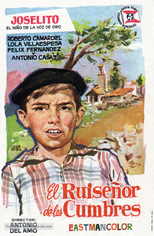 El ruise&ntilde;or de las cumbres - Spanish Movie Poster