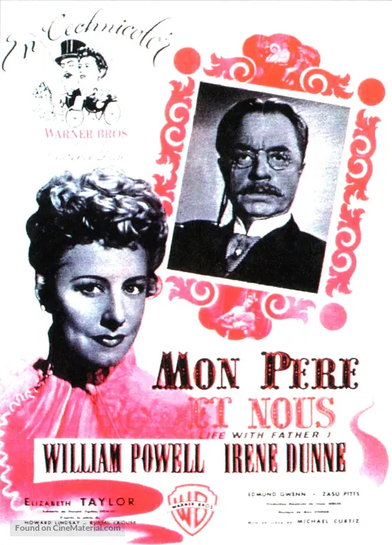 Life with Father - French Movie Poster