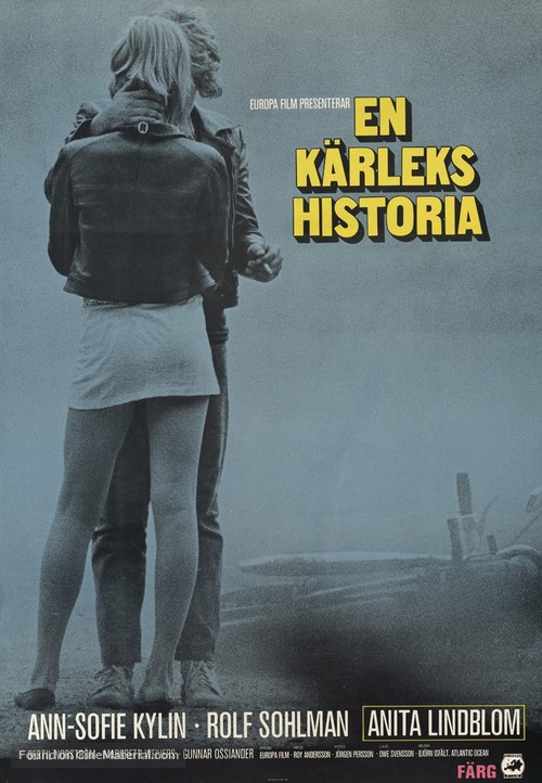 En k&auml;rlekshistoria - Swedish Movie Poster