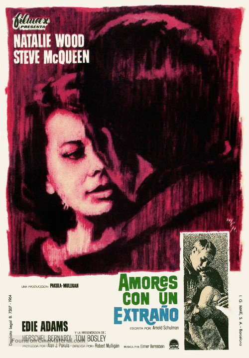 Love with the Proper Stranger - Spanish Movie Poster