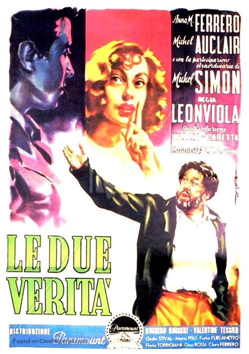 Le due verit&agrave; - Italian Movie Poster