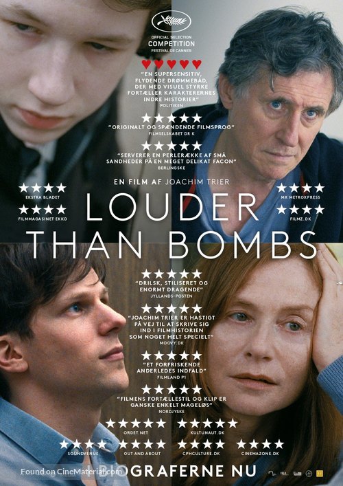 Louder Than Bombs - Danish Movie Poster