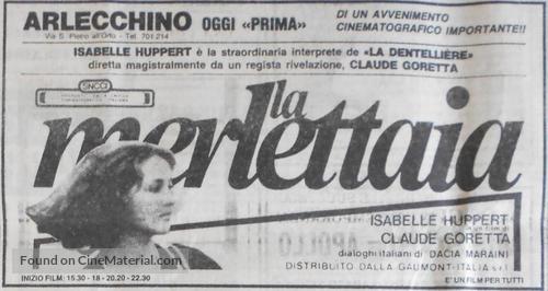 La dentelli&egrave;re - Italian Movie Poster
