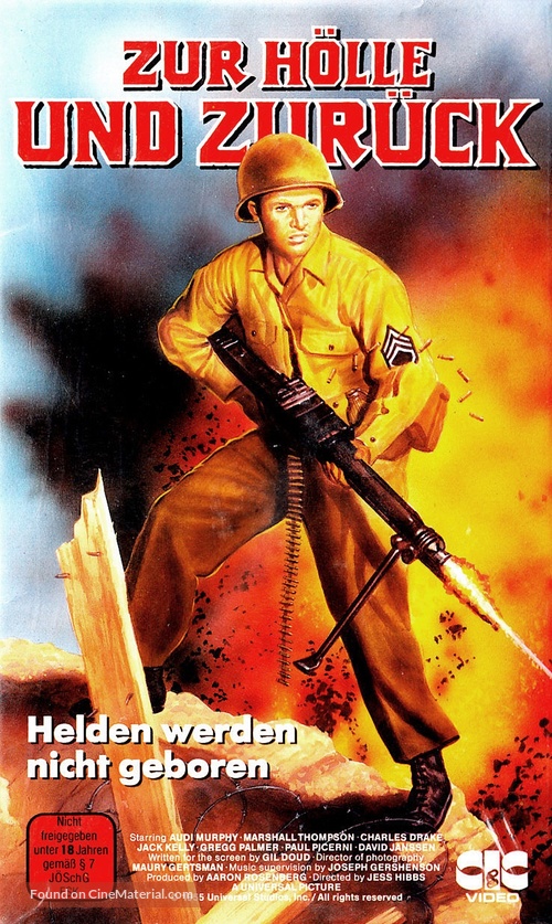 To Hell and Back - German VHS movie cover
