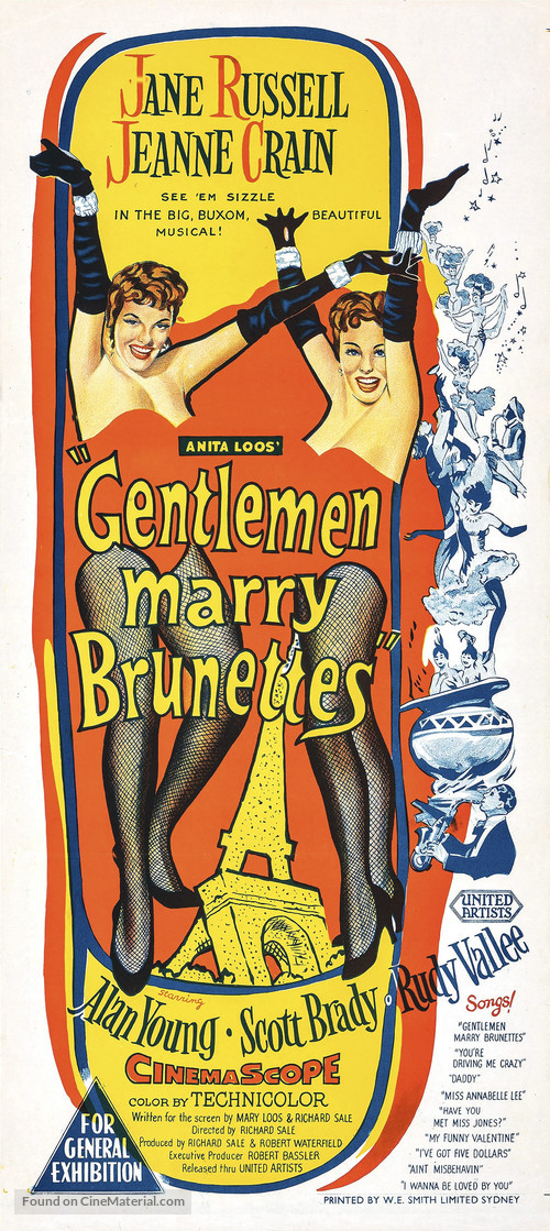 Gentlemen Marry Brunettes - Australian Movie Poster