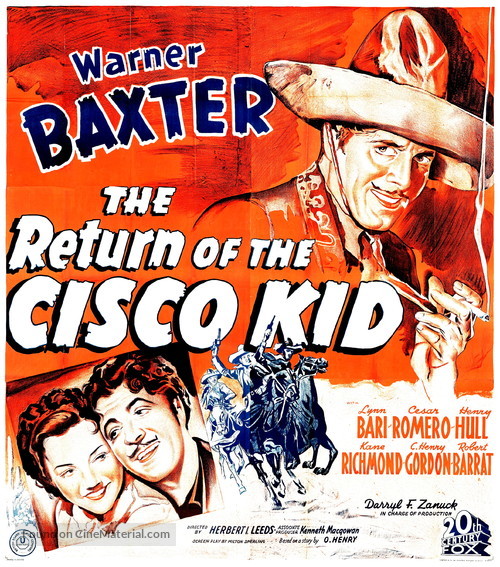 Return of the Cisco Kid - British Movie Poster