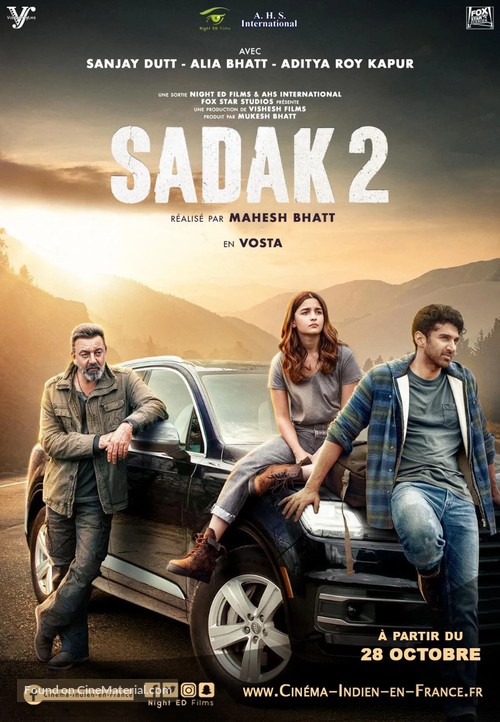 Sadak 2 - French Movie Poster