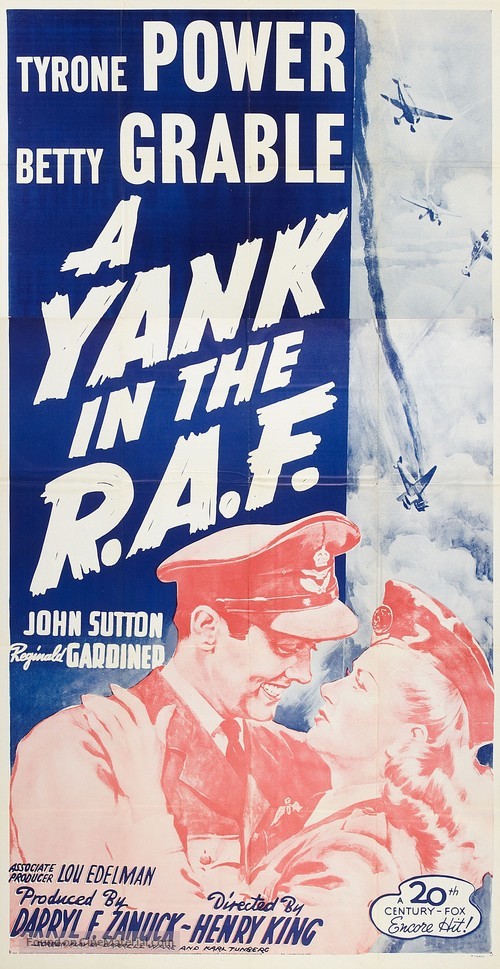 A Yank in the R.A.F. - Re-release movie poster