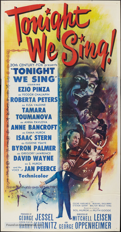 Tonight We Sing - Movie Poster