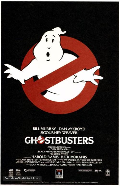 Ghostbusters - Video release movie poster
