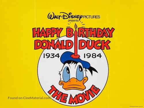 Donald Duck&#039;s 50th Birthday - British Movie Poster