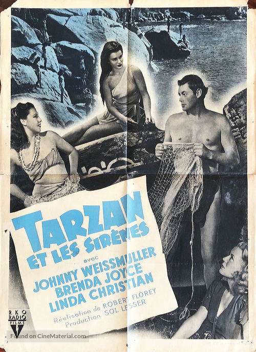 Tarzan and the Mermaids - French Movie Poster
