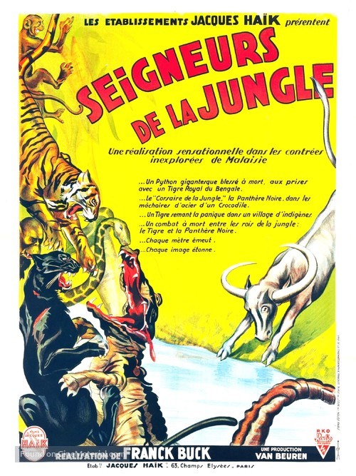 Fang and Claw - French Movie Poster
