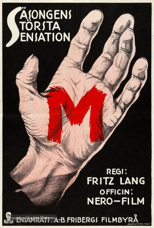 M - Swedish Movie Poster