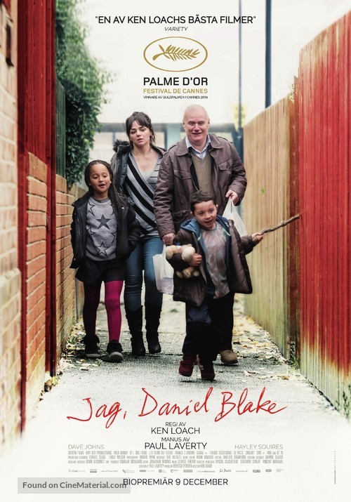 I, Daniel Blake - Swedish Movie Poster