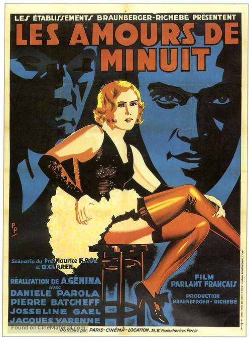 Les amours de minuit - French Movie Poster