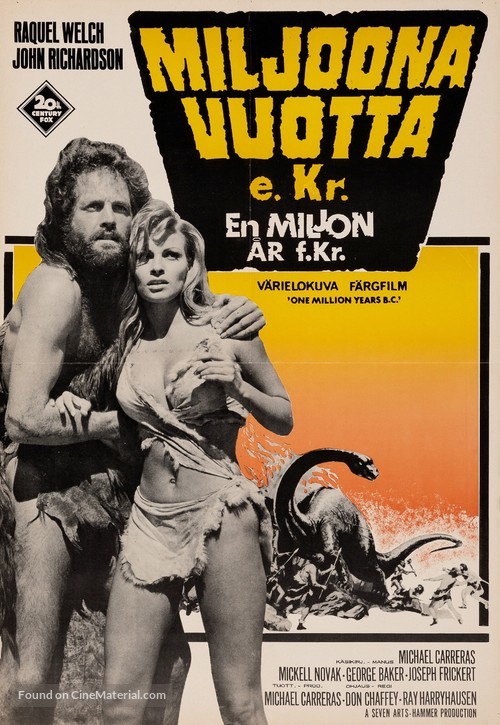 One Million Years B.C. - Finnish Movie Poster