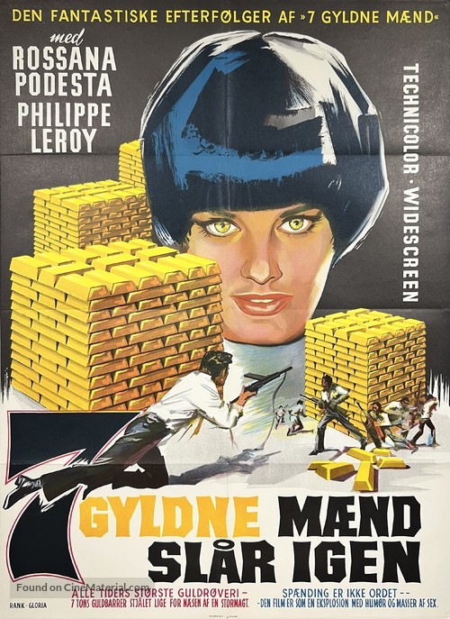 Il grande colpo dei sette uomini d&#039;oro - Danish Movie Poster