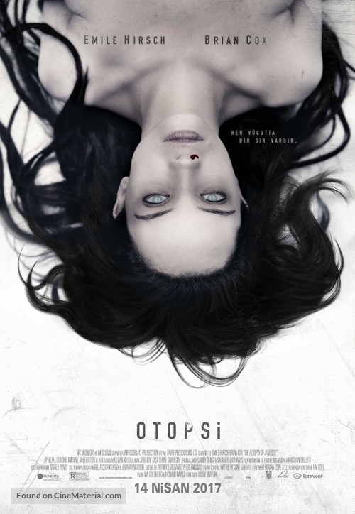 The Autopsy of Jane Doe - Turkish Movie Poster
