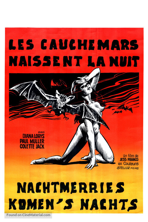 Les cauchemars naissent la nuit - Belgian Movie Poster