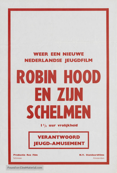 Robin Hood en zijn schelmen - Dutch Movie Poster