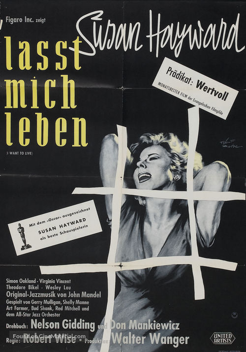 I Want to Live! - German Movie Poster