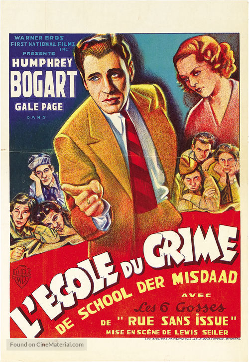 Crime School - Belgian Movie Poster