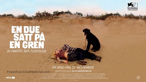 En duva satt p&aring; en gren och funderade p&aring; tillvaron - Norwegian Movie Poster