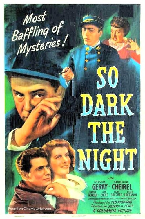 So Dark the Night - Movie Poster