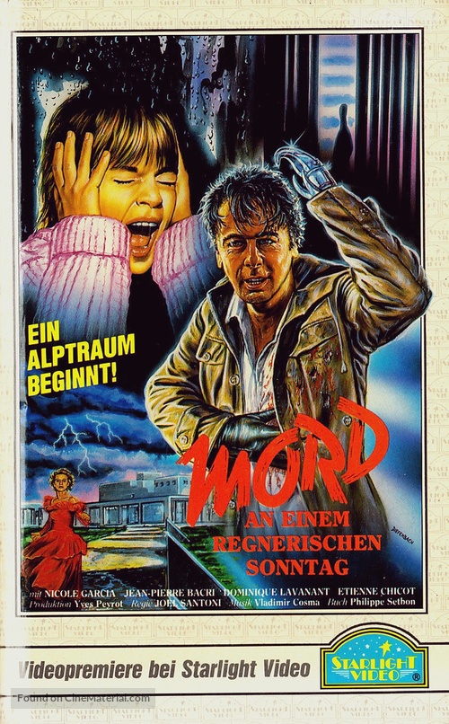 Mort un dimanche de pluie - German VHS movie cover