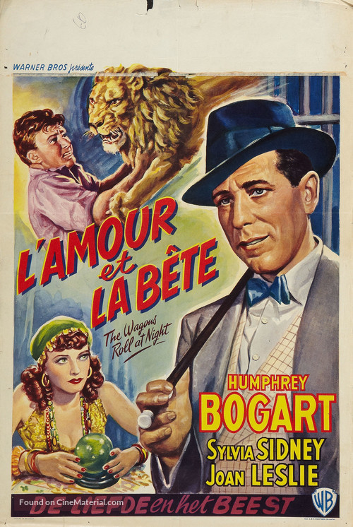The Wagons Roll at Night - Belgian Movie Poster