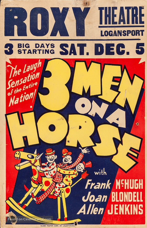 Three Men on a Horse - poster