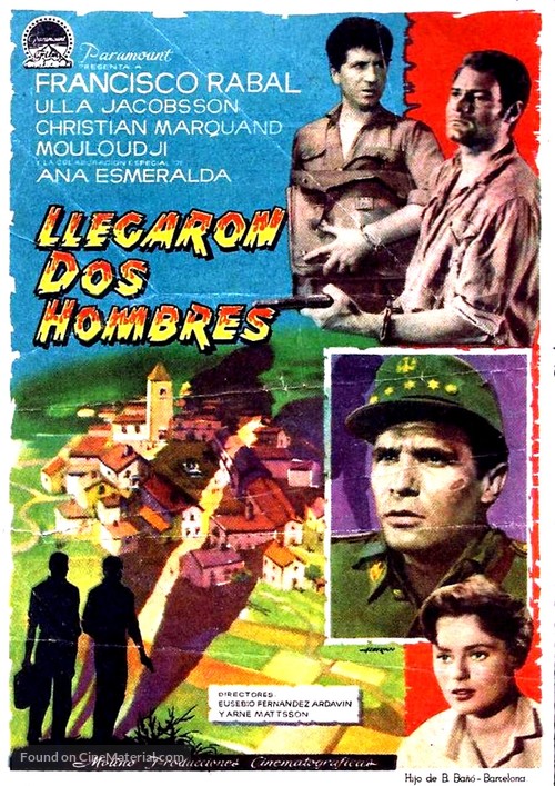 Llegaron dos hombres - Spanish Movie Poster