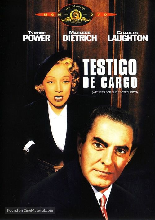 Witness for the Prosecution - Argentinian DVD movie cover