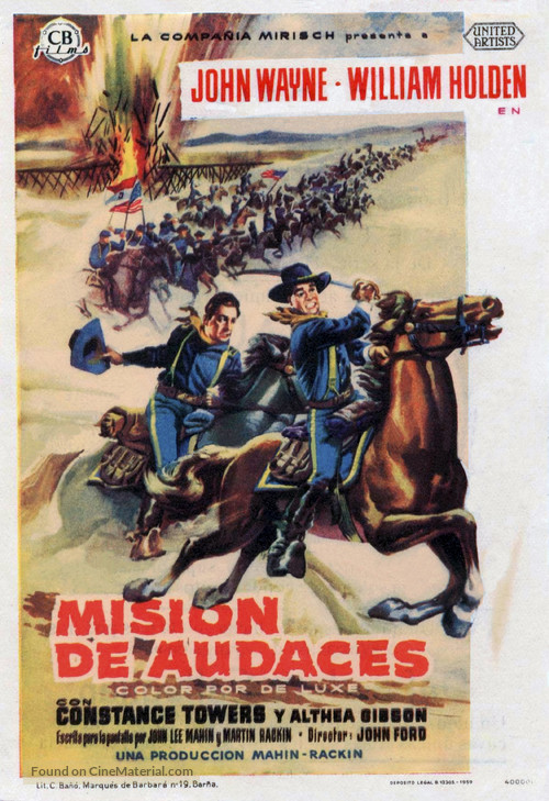 The Horse Soldiers - Spanish Movie Poster