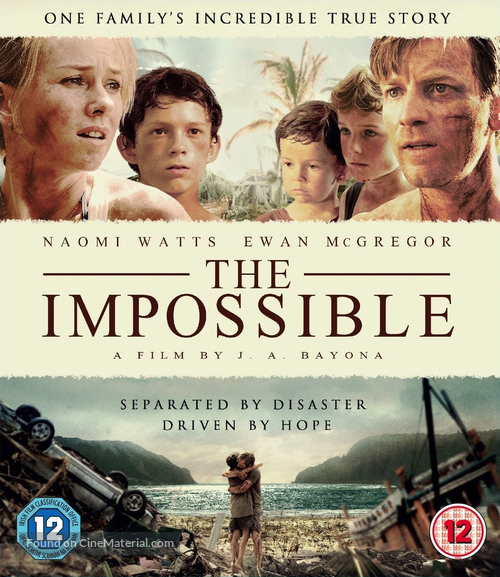 Lo imposible - British Blu-Ray movie cover