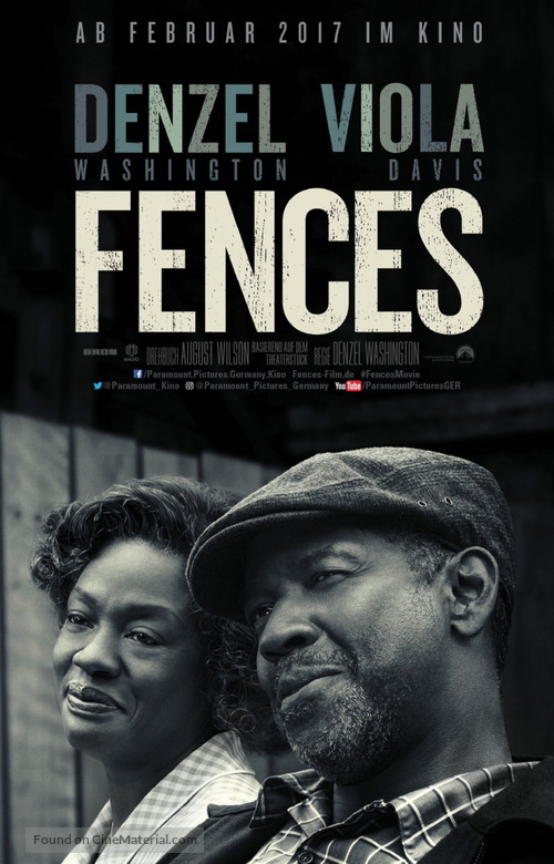 Fences - German Movie Poster
