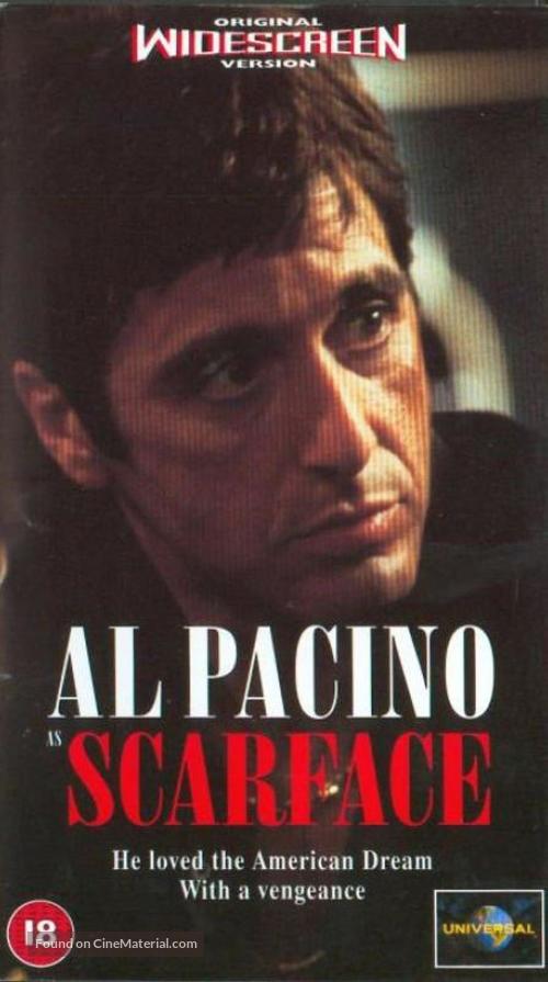 Scarface - British VHS movie cover