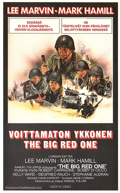 The Big Red One - Finnish VHS movie cover