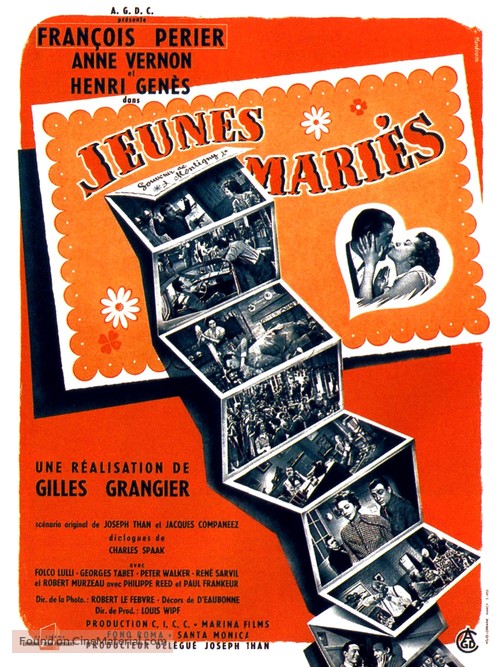 Jeunes mari&eacute;s - French Movie Poster