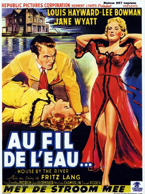 House by the River - Belgian Movie Poster