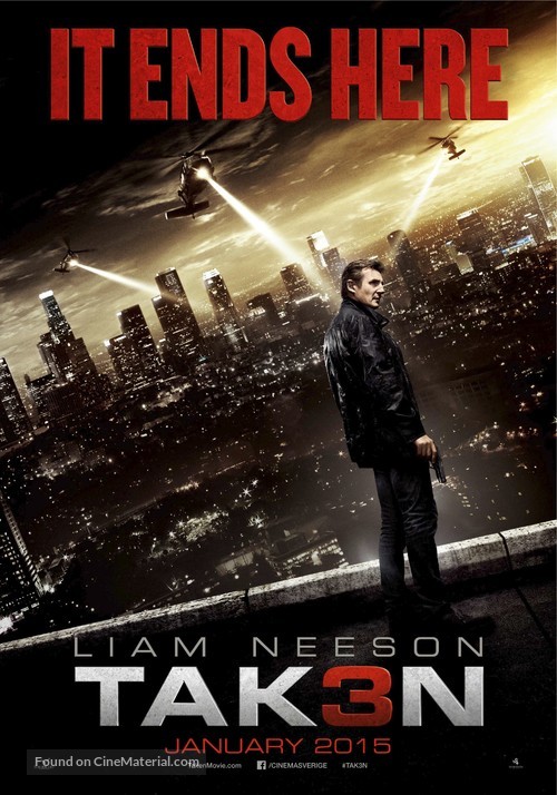 Taken 3 - Swedish Movie Poster