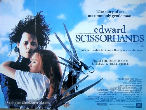 Edward Scissorhands - British Movie Poster
