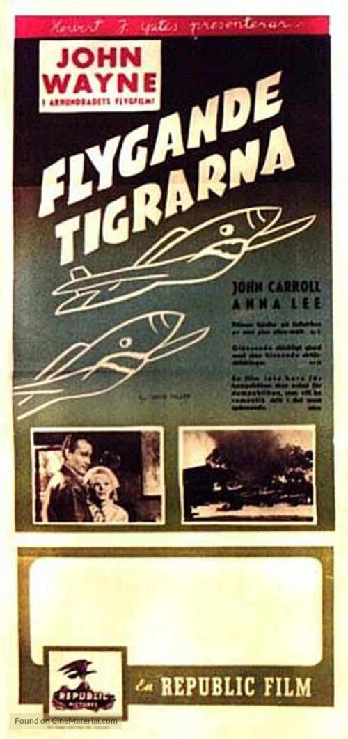 Flying Tigers - Swedish Movie Poster